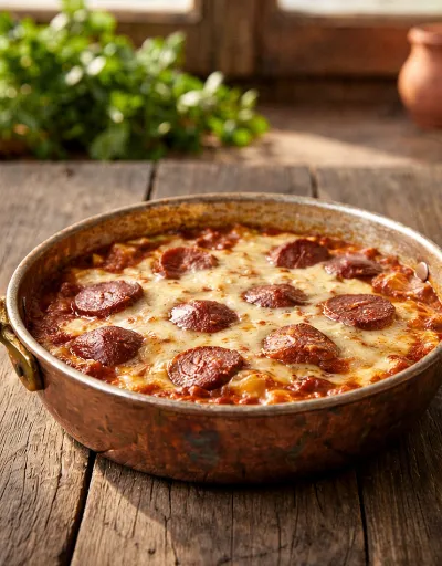 Sucuklu Kaşarlı Menemen