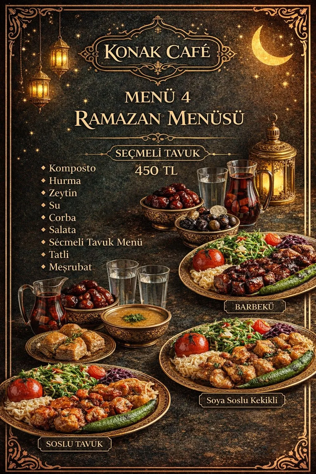 SEÇMELİ TAVUK TABAK MENÜ