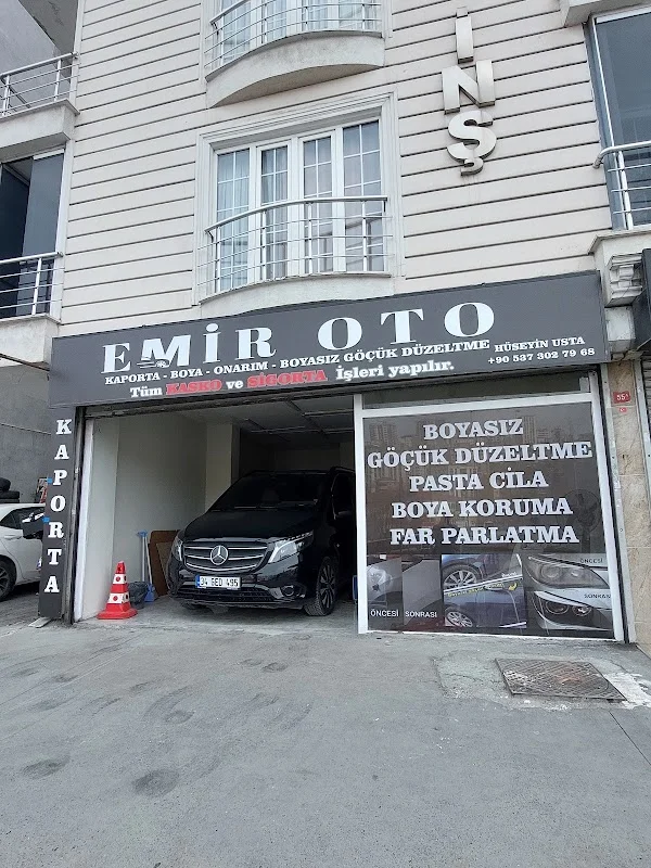 EMİR OTO KAPORTA BOYA VE BOYASIZ GÖÇÜK ONARIM MERKEZİ TÜM KASKO VE SİGORTA İŞLEMLERİ YAPILIR