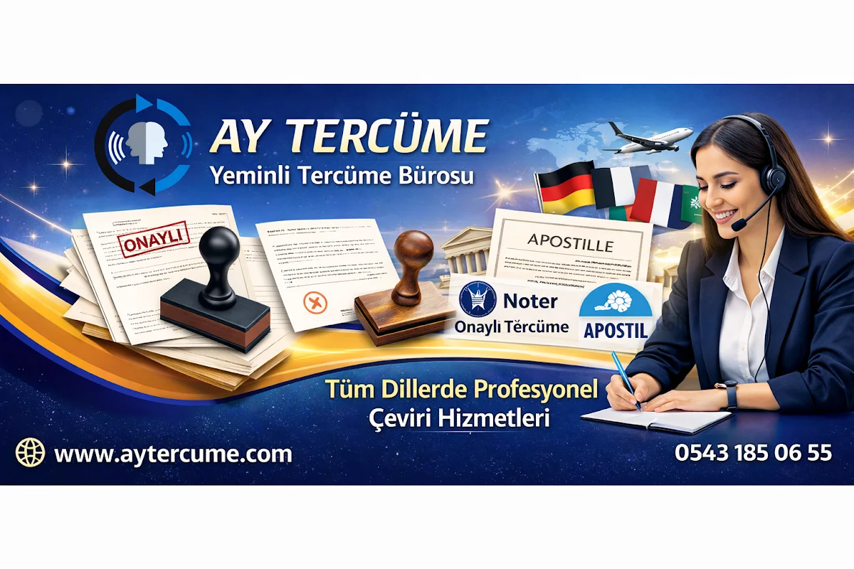Ay Tercüme Bürosu - Noter Yeminli Tercüme - Apostil ve Konsolosluk Tasdiki İstanbul