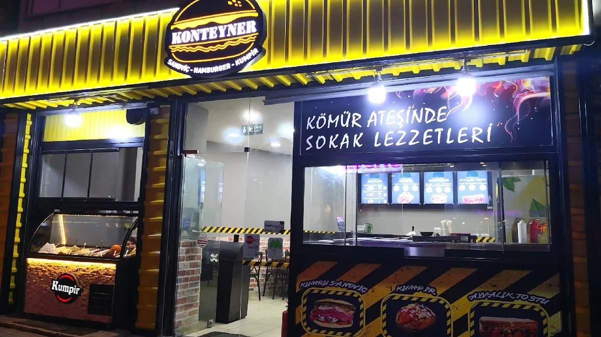 KONTEYNER SANDVİÇ HAMBURGER KUMPİR