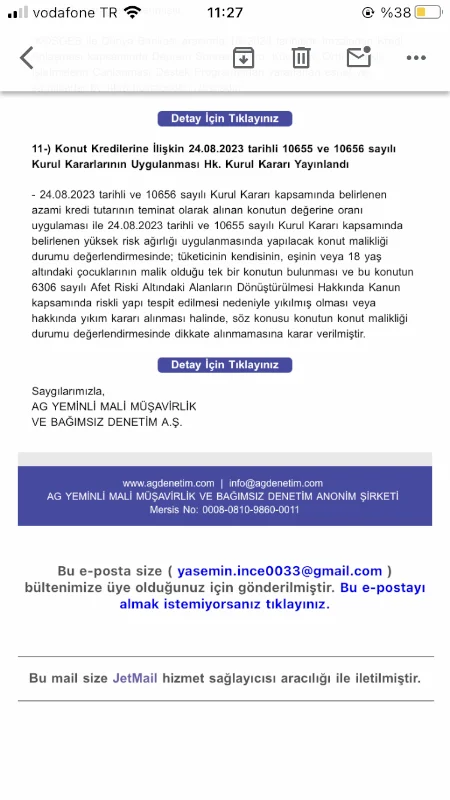 AG YEMİNLİ MALİ MÜŞAVİRLİK VE BAĞIMSIZ DENETİM A.Ş.