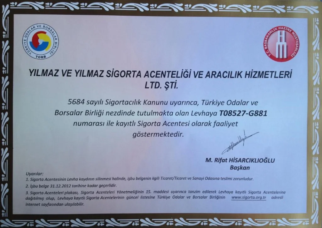 Yılmaz & Yılmaz Sigorta Acenteliği ve Aracılık Hizmetleri Limited Şirketi / Allianz Sigorta - İstanbul